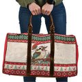 Aussie Kookaburra Christmas Travel Bag Festive Knitted Pattern Inspired