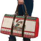 Aussie Kookaburra Christmas Travel Bag Festive Knitted Pattern Inspired