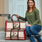 Aussie Kookaburra Christmas Travel Bag Festive Knitted Pattern Inspired