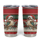 Aussie Kookaburra Christmas Tumbler Cup Festive Knitted Pattern Inspired