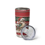 Aussie Kookaburra Christmas Tumbler Cup Festive Knitted Pattern Inspired