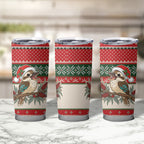 Aussie Kookaburra Christmas Tumbler Cup Festive Knitted Pattern Inspired