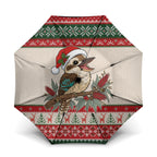 Aussie Kookaburra Christmas Umbrella Festive Knitted Pattern Inspired