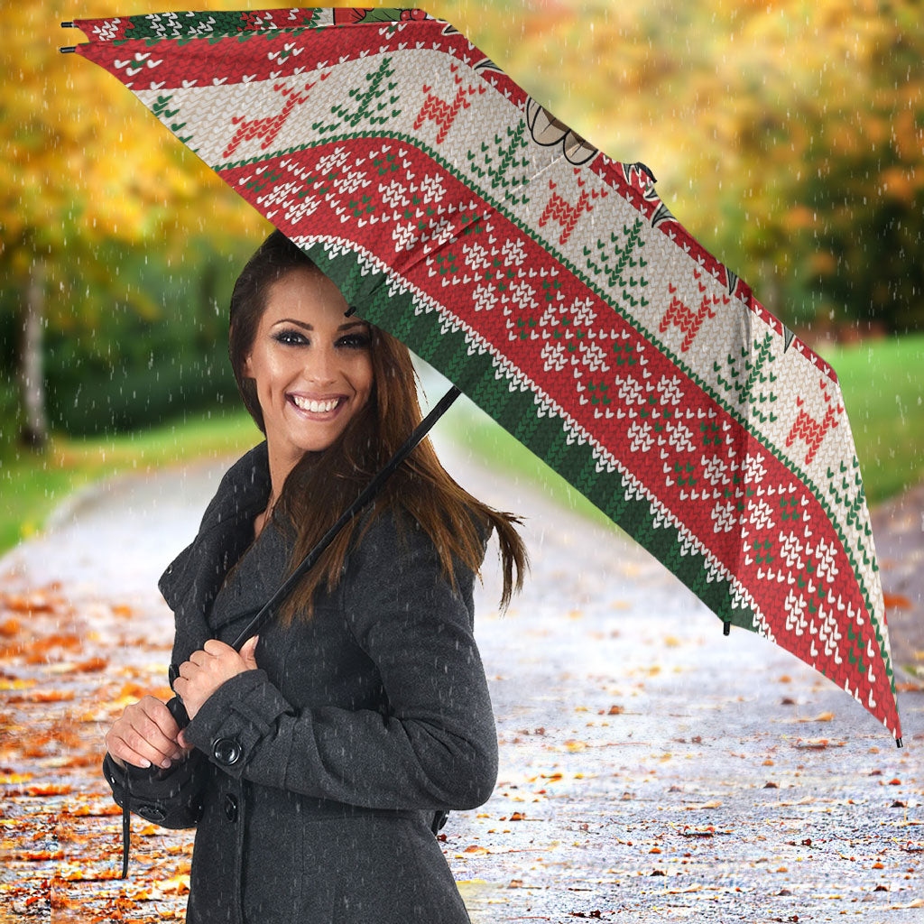 Aussie Kookaburra Christmas Umbrella Festive Knitted Pattern Inspired
