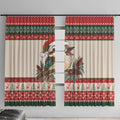 Aussie Kookaburra Christmas Window Curtain Festive Knitted Pattern Inspired