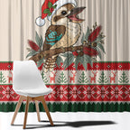 Aussie Kookaburra Christmas Window Curtain Festive Knitted Pattern Inspired