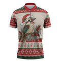 Aussie Kookaburra Christmas Zipper Polo Shirt Festive Knitted Pattern Inspired