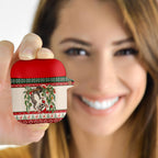 Aussie Sugar Glider Christmas AirPods Case Festive Knitted Pattern Inspired