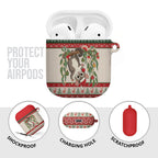 Aussie Sugar Glider Christmas AirPods Case Festive Knitted Pattern Inspired