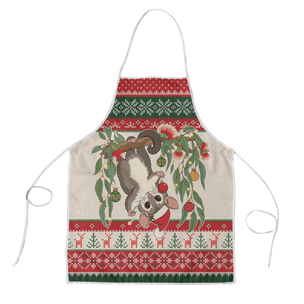 Aussie Sugar Glider Christmas Apron Festive Knitted Pattern Inspired