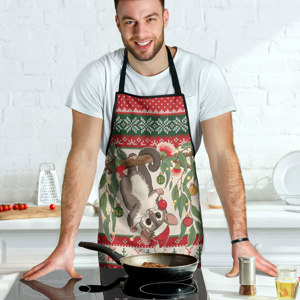 Aussie Sugar Glider Christmas Apron Festive Knitted Pattern Inspired