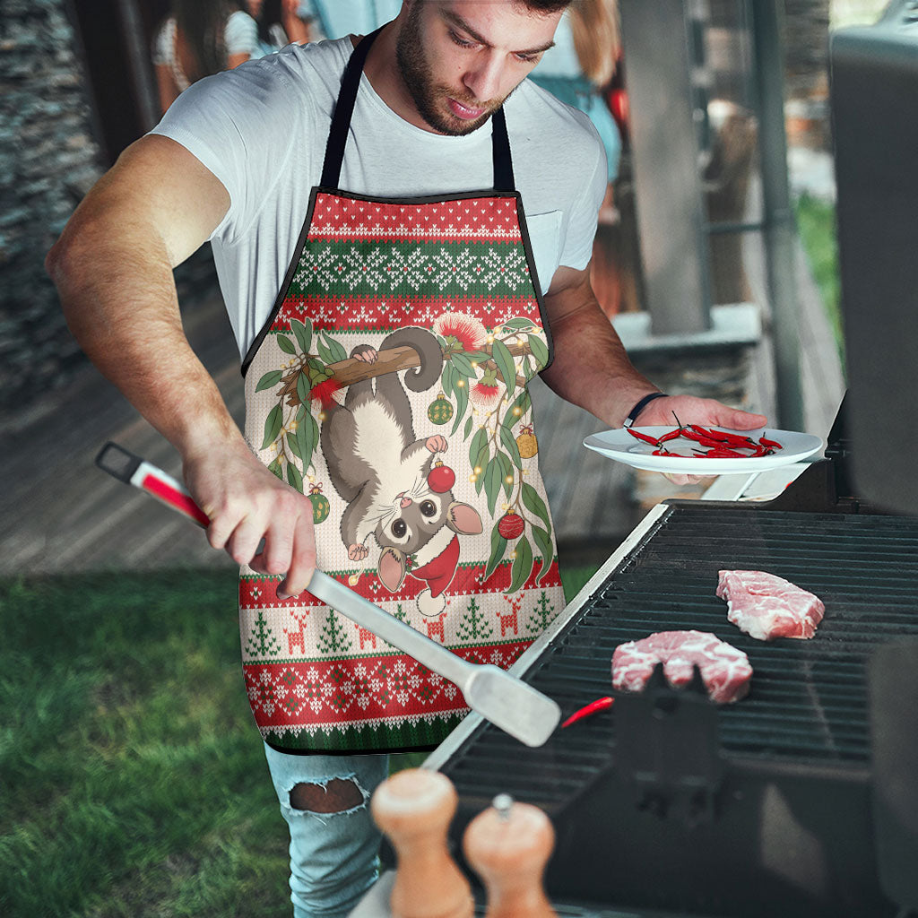 Aussie Sugar Glider Christmas Apron Festive Knitted Pattern Inspired