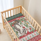 Aussie Sugar Glider Christmas Baby Bed Cover Festive Knitted Pattern Inspired