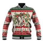 Aussie Sugar Glider Christmas Baseball Jacket Festive Knitted Pattern Inspired