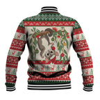 Aussie Sugar Glider Christmas Baseball Jacket Festive Knitted Pattern Inspired