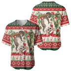 Aussie Sugar Glider Christmas Baseball Jersey Festive Knitted Pattern Inspired