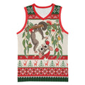 Aussie Sugar Glider Christmas Basketball Jersey Festive Knitted Pattern Inspired