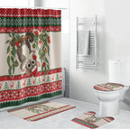 Aussie Sugar Glider Christmas Bathroom Set Festive Knitted Pattern Inspired