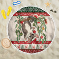 Aussie Sugar Glider Christmas Beach Blanket Festive Knitted Pattern Inspired