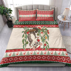 Aussie Sugar Glider Christmas Bedding Set Festive Knitted Pattern Inspired