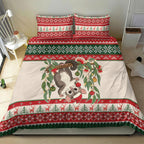 Aussie Sugar Glider Christmas Bedding Set Festive Knitted Pattern Inspired