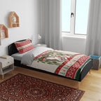 Aussie Sugar Glider Christmas Bedding Set Festive Knitted Pattern Inspired