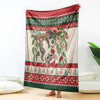 Aussie Sugar Glider Christmas Blanket Festive Knitted Pattern Inspired