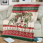 Aussie Sugar Glider Christmas Blanket Festive Knitted Pattern Inspired