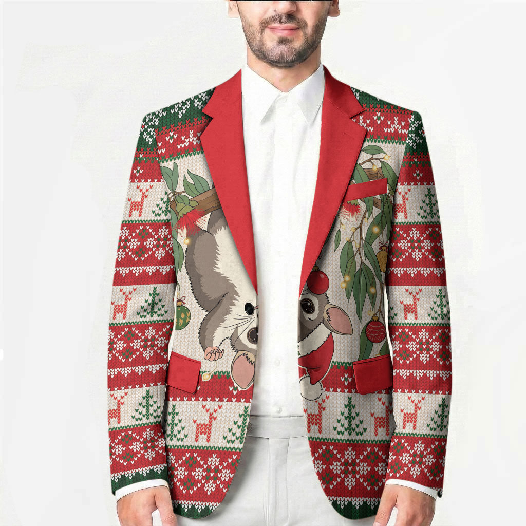 Aussie Sugar Glider Christmas Blazer Festive Knitted Pattern Inspired