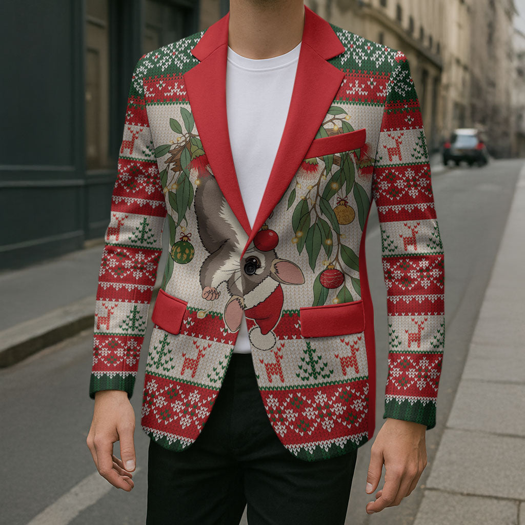 Aussie Sugar Glider Christmas Blazer Festive Knitted Pattern Inspired