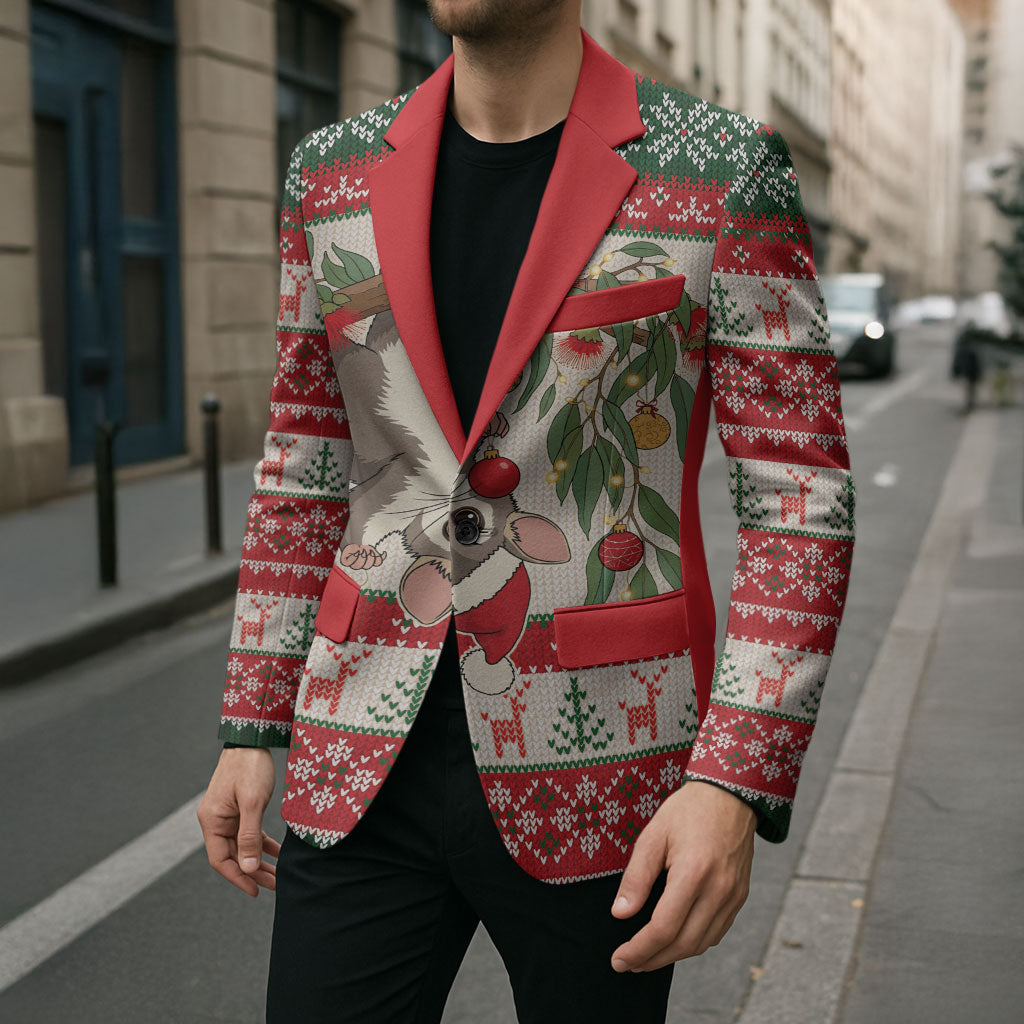 Aussie Sugar Glider Christmas Blazer Festive Knitted Pattern Inspired