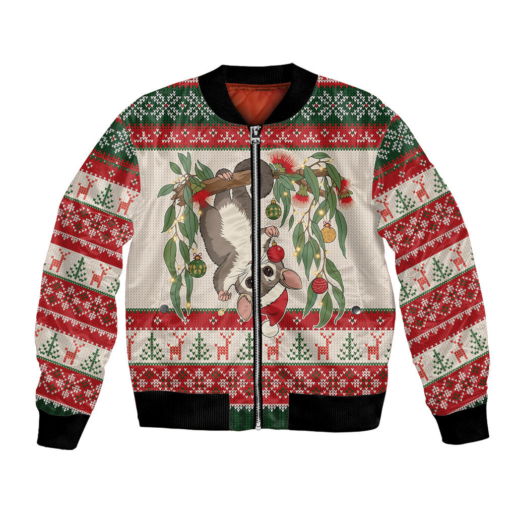 Aussie Sugar Glider Christmas Bomber Jacket Festive Knitted Pattern Inspired
