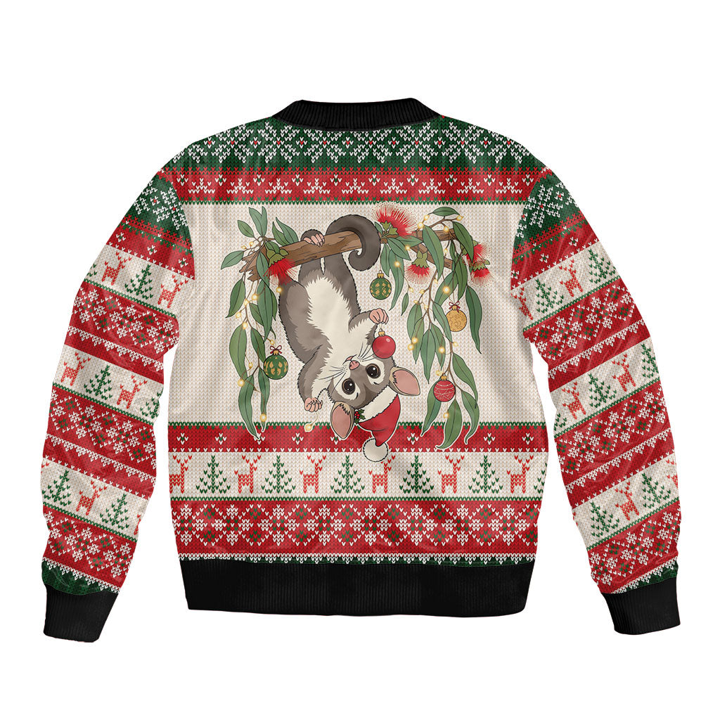 Aussie Sugar Glider Christmas Bomber Jacket Festive Knitted Pattern Inspired