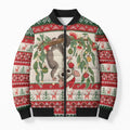 Aussie Sugar Glider Christmas Bomber Puffer Jacket Festive Knitted Pattern Inspired