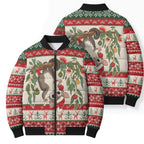 Aussie Sugar Glider Christmas Bomber Puffer Jacket Festive Knitted Pattern Inspired