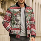 Aussie Sugar Glider Christmas Bomber Puffer Jacket Festive Knitted Pattern Inspired