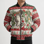 Aussie Sugar Glider Christmas Bomber Puffer Jacket Festive Knitted Pattern Inspired