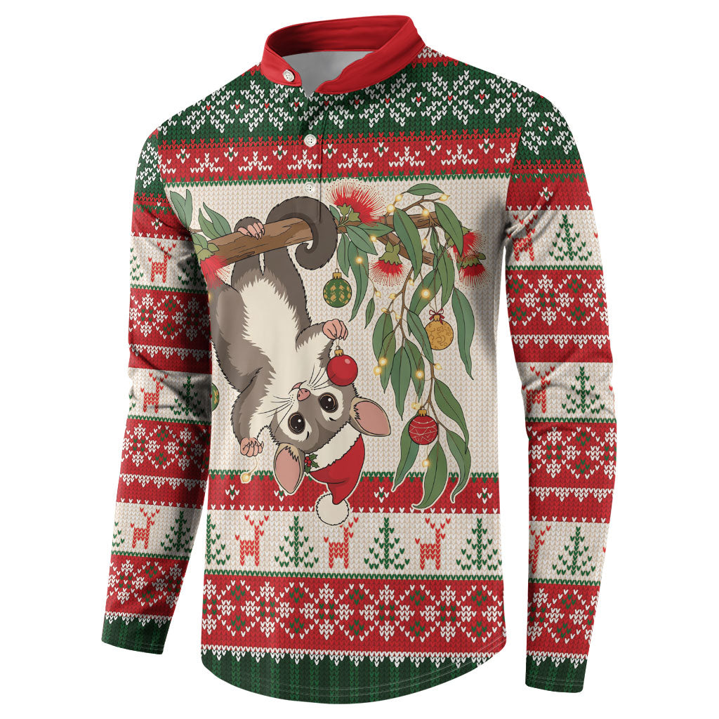 Aussie Sugar Glider Christmas Button Sweatshirt Festive Knitted Pattern Inspired