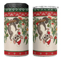 Aussie Sugar Glider Christmas 4 in 1 Can Cooler Tumbler Festive Knitted Pattern Inspired