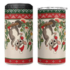 Aussie Sugar Glider Christmas 4 in 1 Can Cooler Tumbler Festive Knitted Pattern Inspired