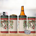 Aussie Sugar Glider Christmas 4 in 1 Can Cooler Tumbler Festive Knitted Pattern Inspired