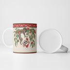 Aussie Sugar Glider Christmas Ceramic Mug Festive Knitted Pattern Inspired