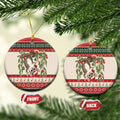 Aussie Sugar Glider Christmas Ceramic Ornament Festive Knitted Pattern Inspired