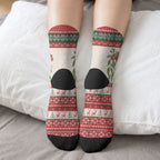 Aussie Sugar Glider Christmas Crew Socks Festive Knitted Pattern Inspired