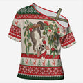 Aussie Sugar Glider Christmas Cross Shoulder Shirt Festive Knitted Pattern Inspired
