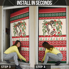 Aussie Sugar Glider Christmas Door Cover Festive Knitted Pattern Inspired