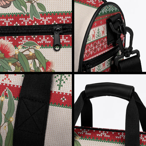 Aussie Sugar Glider Christmas Duffle Bag Festive Knitted Pattern Inspired