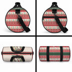Aussie Sugar Glider Christmas Duffle Bag Festive Knitted Pattern Inspired