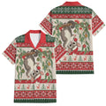 Aussie Sugar Glider Christmas Family Matching Off Shoulder Maxi Dress and Hawaiian Shirt Festive Knitted Pattern Inspired