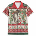 Aussie Sugar Glider Christmas Hawaiian Shirt Festive Knitted Pattern Inspired